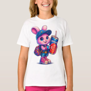 Camiseta Juvenil EKNAKHON Bunny – Coelhinho Rosa F