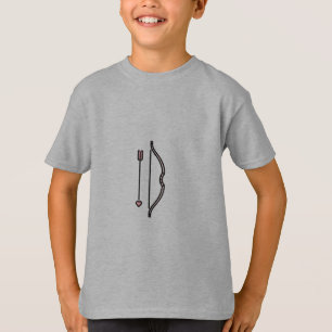 Camiseta Juvenil Minimalista Coração de Arco e Fle