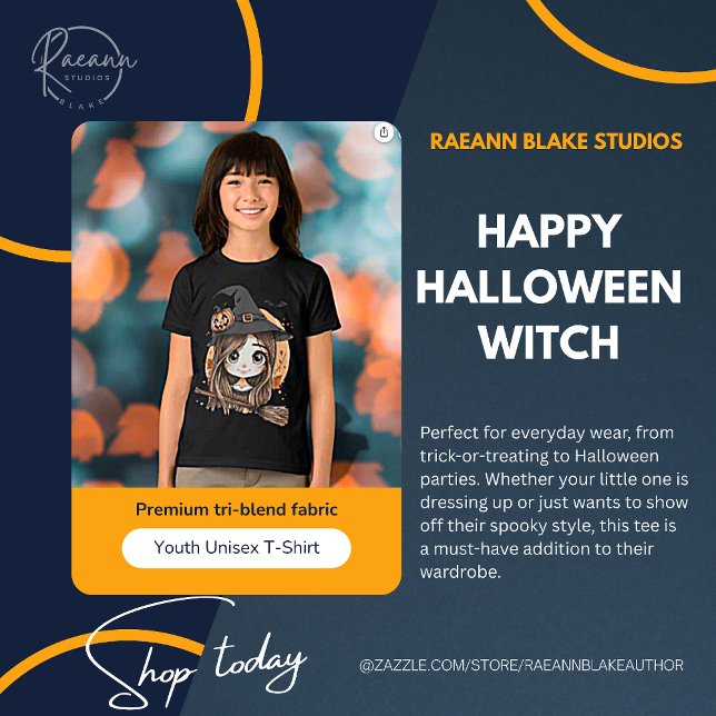 Camiseta Juvenil Tri-Blend de Bruxa Feliz Hallowee (Criador carregado)