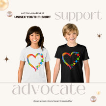 Camiseta Juvenil Unisex Conscientização do Autismo