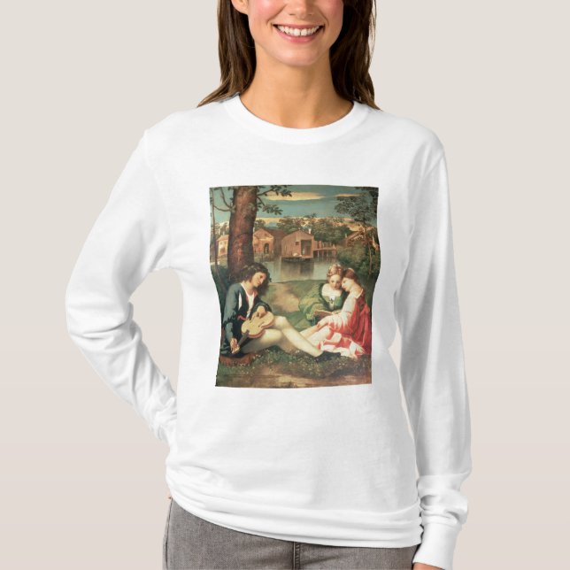 Camiseta Juventude com das duas meninas um assento da (Frente)