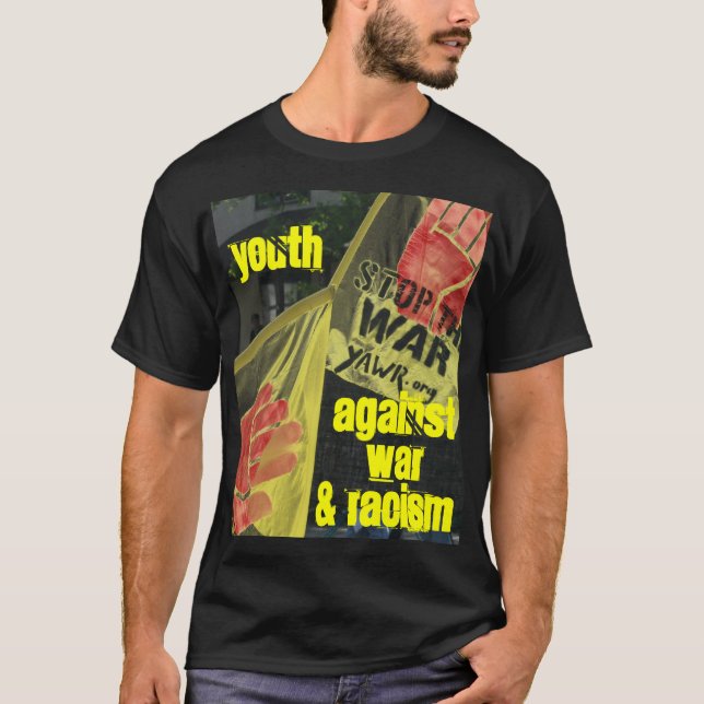 Camiseta Juventude contra a guerra e o t-shirt do racismo (Frente)
