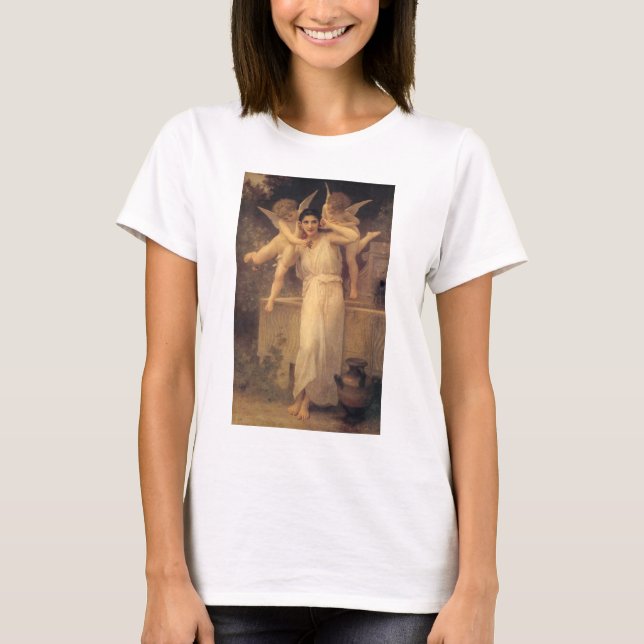 Camiseta Juventude de Bouguereau, Retrato dos Anjos Vitoria (Frente)