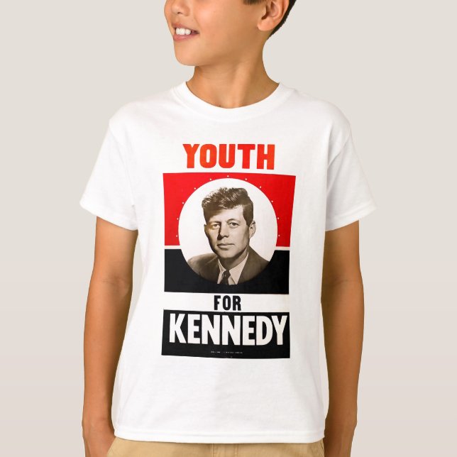 Camiseta Juventude para o presidente John F. Kennedy (Frente)