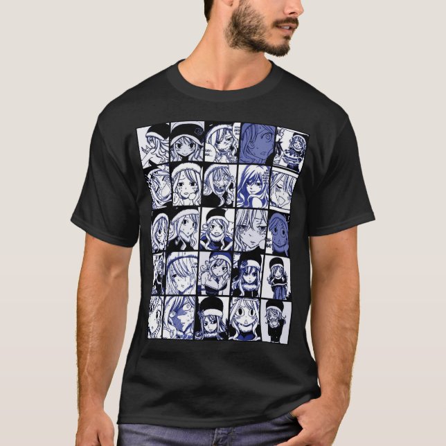 Camiseta Juvia Lockser - Coloração da cauda das fadas (Frente)