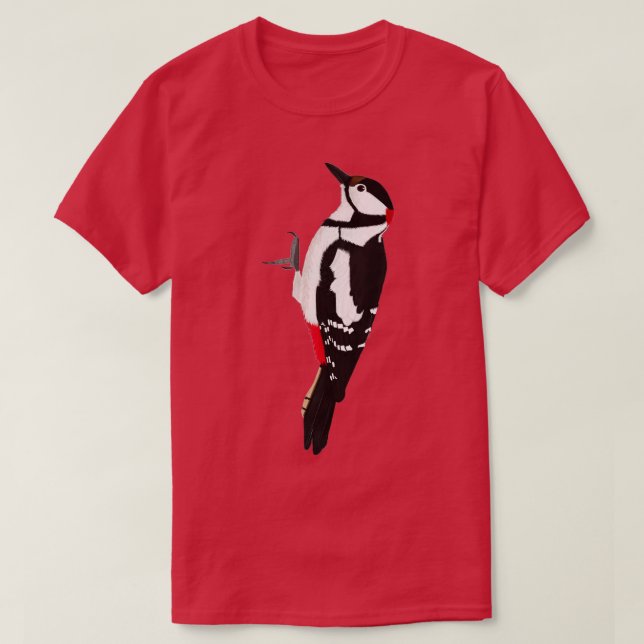 Camiseta jzbirds woodpecker bird animal motif design illust (Frente do Design)