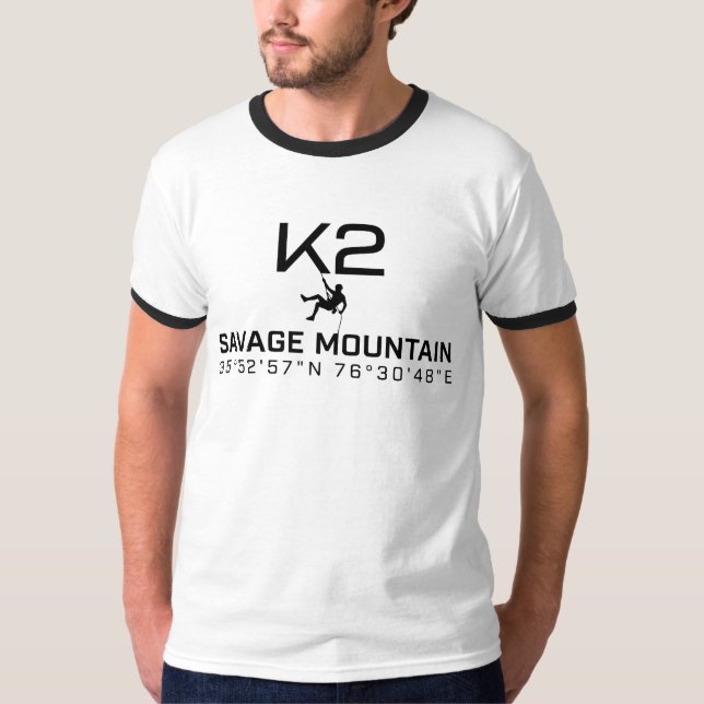Camiseta K2 montanha selvagem (Frente)