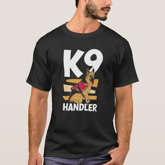 Camiseta K9 Handler Dog Trainer Handling Premium (Frente)