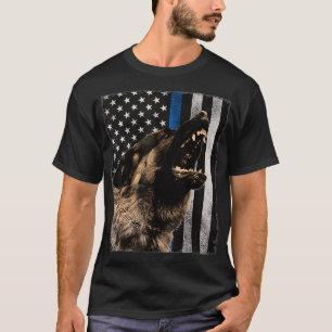 Camiseta K9 Policial Manipulador de Cachorros Blue Line She