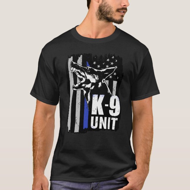 Camiseta K-9 unidade - german shepherd da unidade de (Frente)