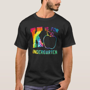 Camiseta K é para Professor de Jardim de Infância Tie Dye p
