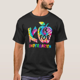 Camiseta K é para professor do jardim de infância Tie Dye d
