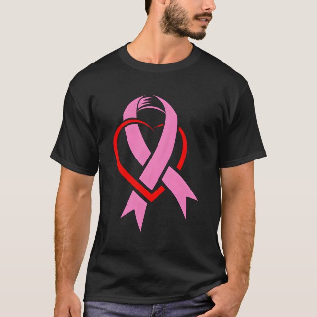 Camiseta K Friso Sensibilização do Cancer da Mama do Cancer (Frente)