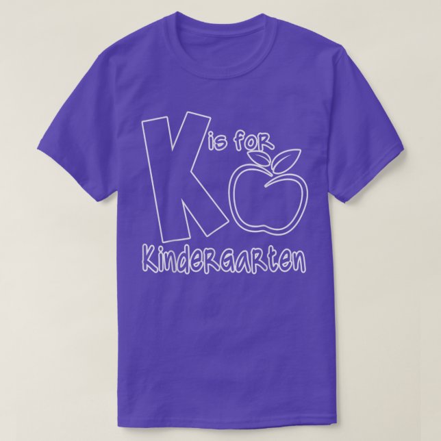 Camiseta K Is For Kindergarten Kids Teachers Back To School (Frente do Design)