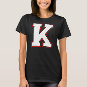 Camiseta K Monograma inicial K - Letra K alfabética maiúscu