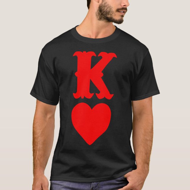 Camiseta K Of Hearts Love Couples Valentines Day For  (Frente)