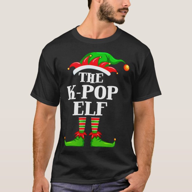 Camiseta K-p Elf Matching Family Group Christmas Party Pyja (Frente)