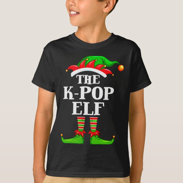 Camiseta K-p Elf Matching Family Group Christmas Party Pyja (Frente)