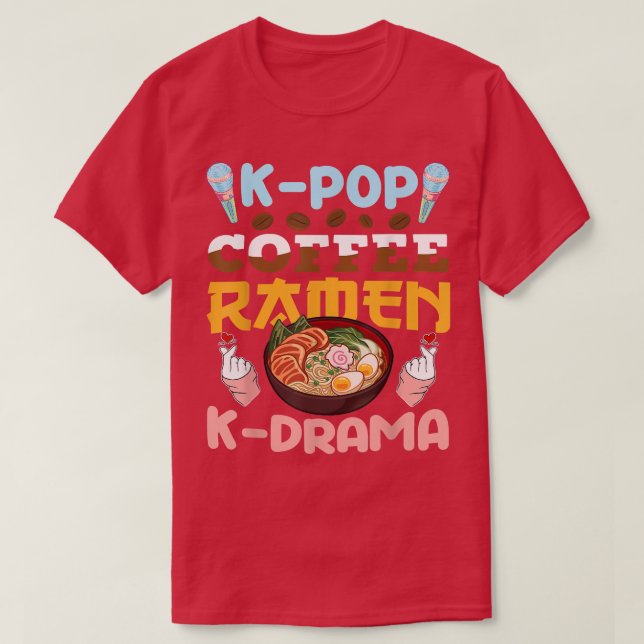 Camiseta K-Pop Coffee Ramen K-Drama Japanese Noodles Bowl G (Frente do Design)
