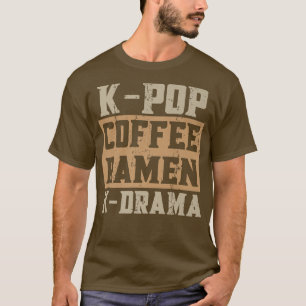 Camiseta K-Pop Coffee Ramen K-Drama T-shirts For Coffee Lov