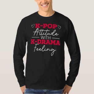Camiseta K Pop com K Drama Sentindo Coreano Pop Mus
