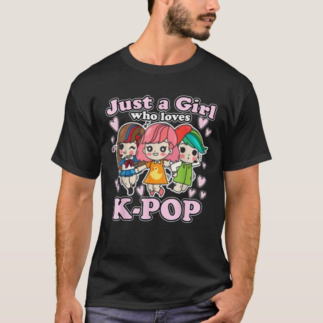 Camiseta K Pop Coreano Popular Music Saranghae Merchandise  (Frente)