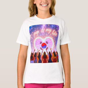 Camiseta K-pop é minha vida atravessada pela galáxia