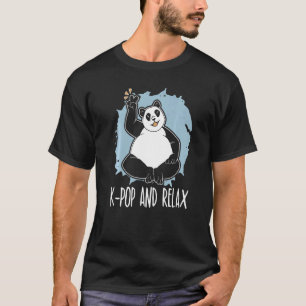 Camiseta K Pop e Relaxe Panda Coreana Pop Music South Kore