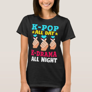 Camiseta K Pop K Pop a Todo O Dia K Drama A Noite Musi Core
