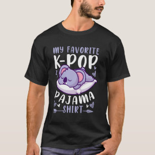 Camiseta K-Pop Music Dormindo Koala K-Pop Pajama Tee