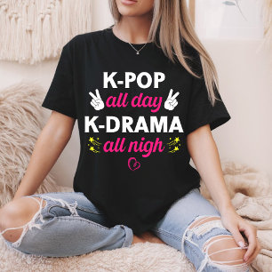 Camiseta K-Pop o Dia Todo K-Drama a Noite Toda, Amante de M