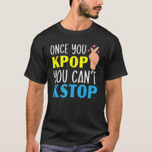 Camiseta K Pop Oppa Coreano Pop Music Finger Heart Sarangha
