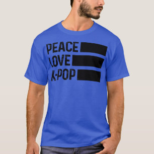 Camiseta K-Pop Peace Love K-Drama Coreano Pop Music Fan Vin
