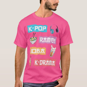 Camiseta K-Pop Ramen Boba K-Drama - Anime-Ramen Cute