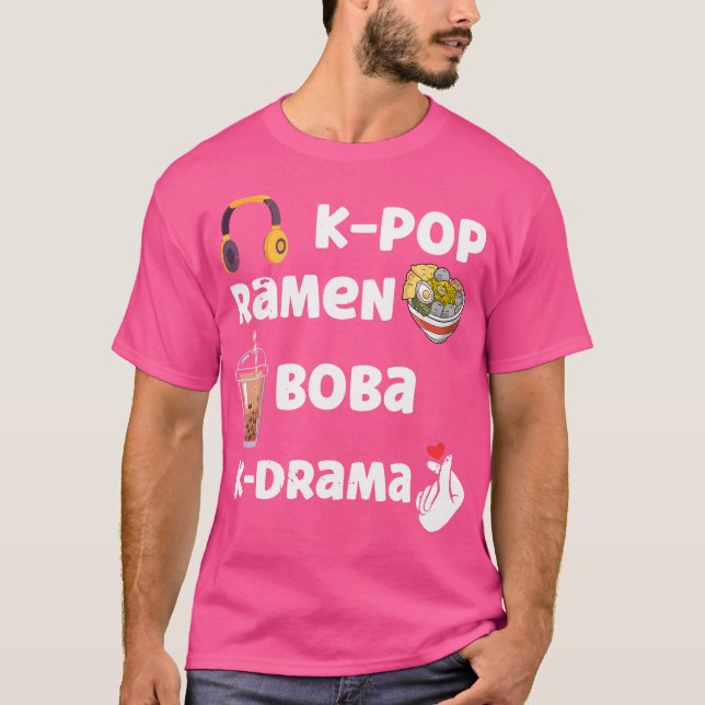 Camiseta K-Pop Ramen Boba K-Drama K-Pop (Frente)