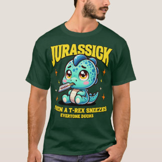 Camiseta k quando um Trex espirra todos os patos