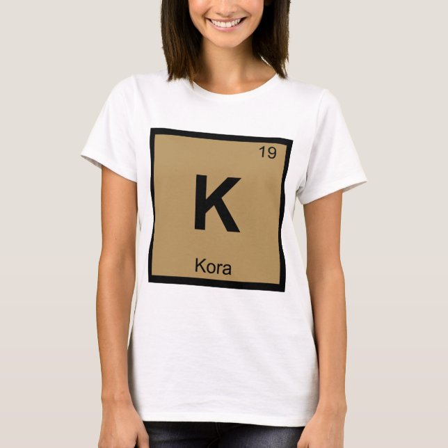 Camiseta K - Símbolo de Mesa periódica da Química Música Ko (Frente)