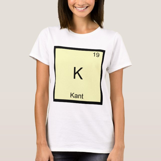 Camiseta K - Símbolo de Química do Elemento Funny Kant Tee (Frente)