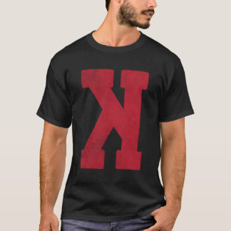 Camiseta K Strikeout traseiro com aparência de beisebol