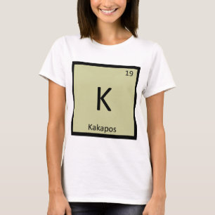Camiseta K - Tabela Periódica de Química do Kakapo Elemento
