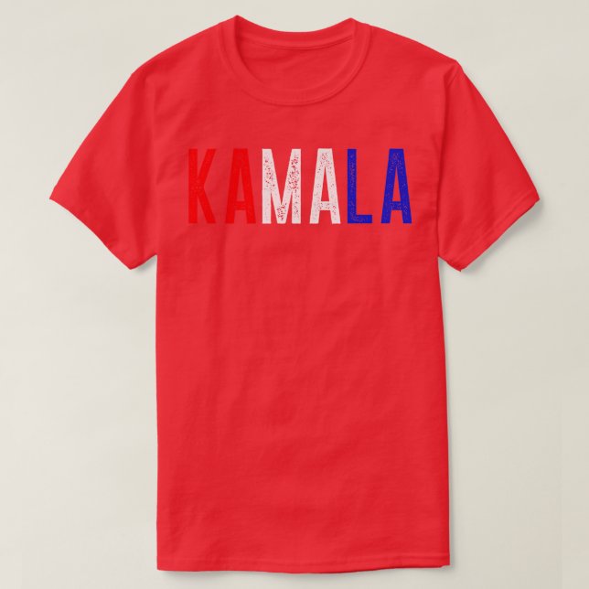 Camiseta KA MÃE LA Kamala Red White Blue TSirt 2 (Frente do Design)