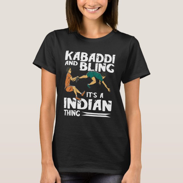 Camiseta Kabaddi And Bling Indian Sports Kabaddi Player Kab (Frente)