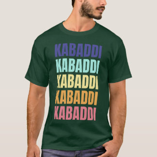Camiseta Kabaddi Esporte Colorido Vintage engraçado