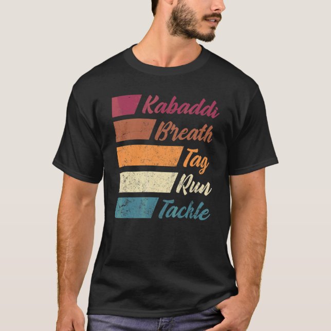 Camiseta Kabaddie Indian Sports Kabaddie Breath Tackl (Frente)