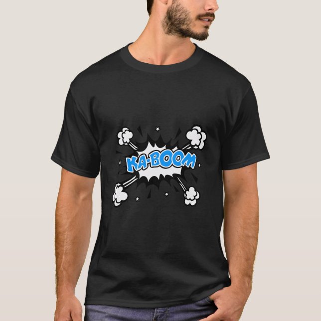 Camiseta Kaboom Bang Pow Comic Book Explosion Bubble (Frente)