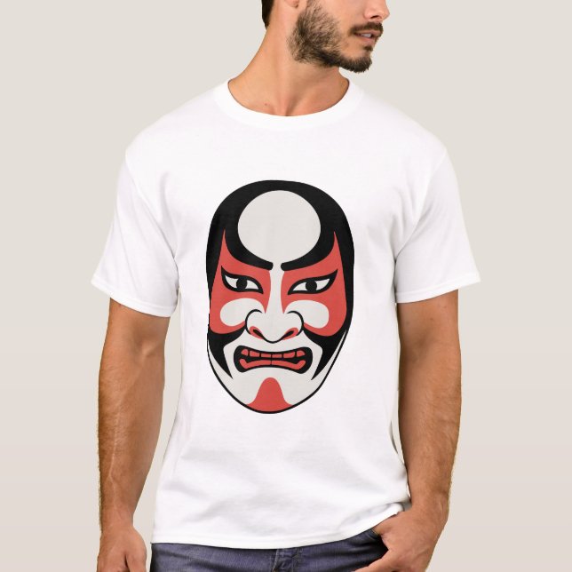 Camiseta Kabuki Mask - T-shirt Design (Frente)