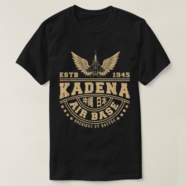 Camiseta Kadena Air Base USAF Okinawa Japão (Frente do Design)