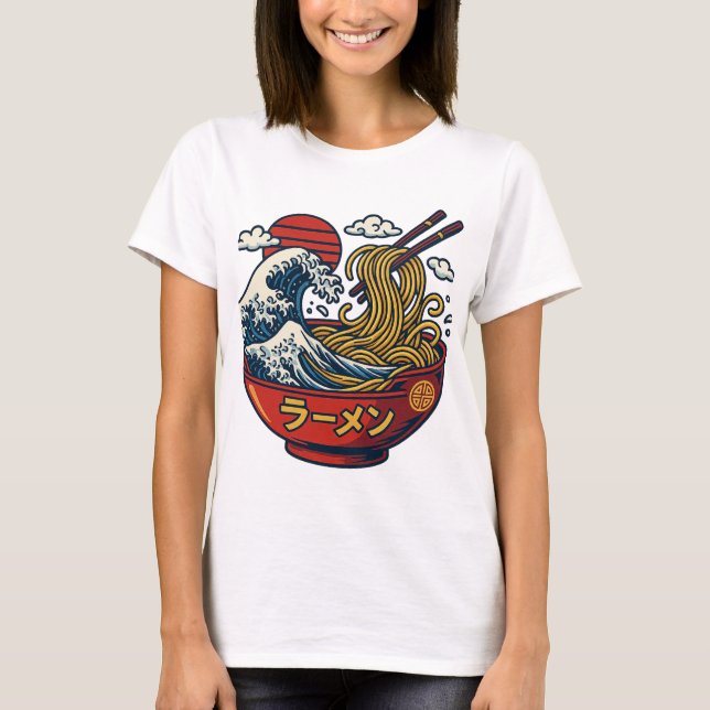 Camiseta Kaganawa Wave Ramen T-Shirt | Streetwear japoneses (Frente)