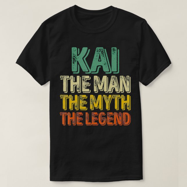 Camiseta Kai The Man The Myth The Legend  First Name Kai  (Frente do Design)