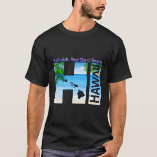 Camiseta Kaihalulu Red Sand Beach Hi Hawaii Aloha State Vac